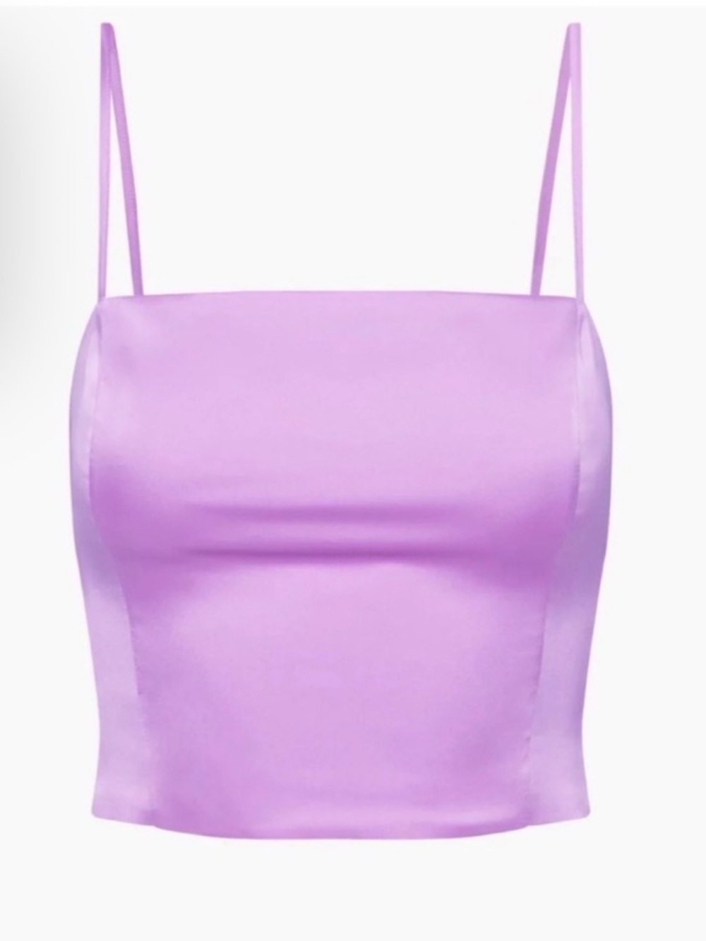 Sunday Best Lilac Satin Square-Neck Cami